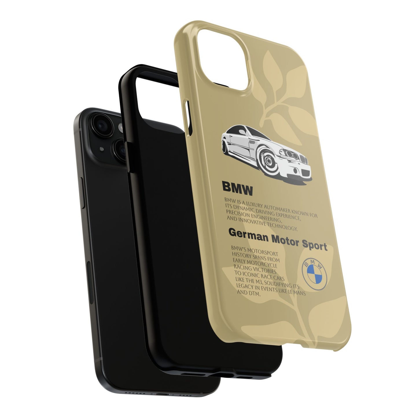 Beige BMW phone case