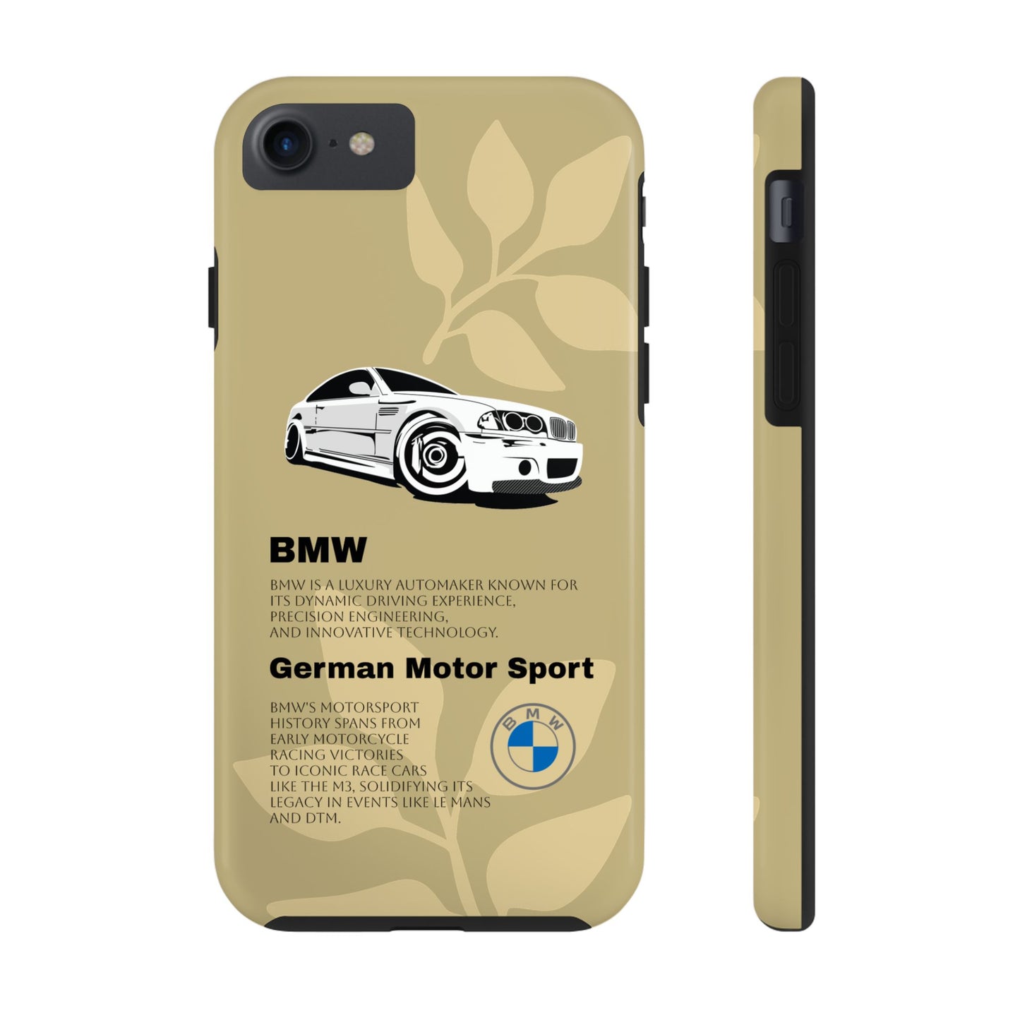 Beige BMW phone case