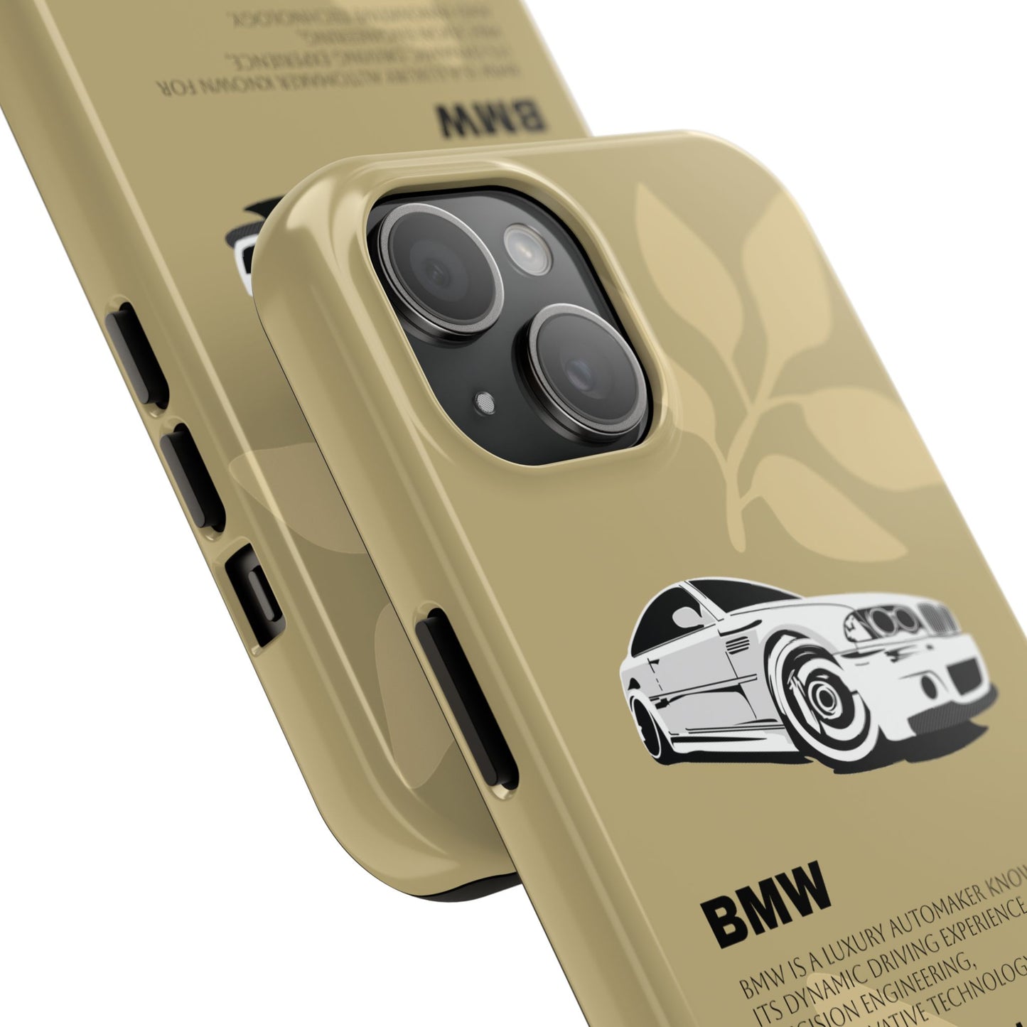 Beige BMW phone case