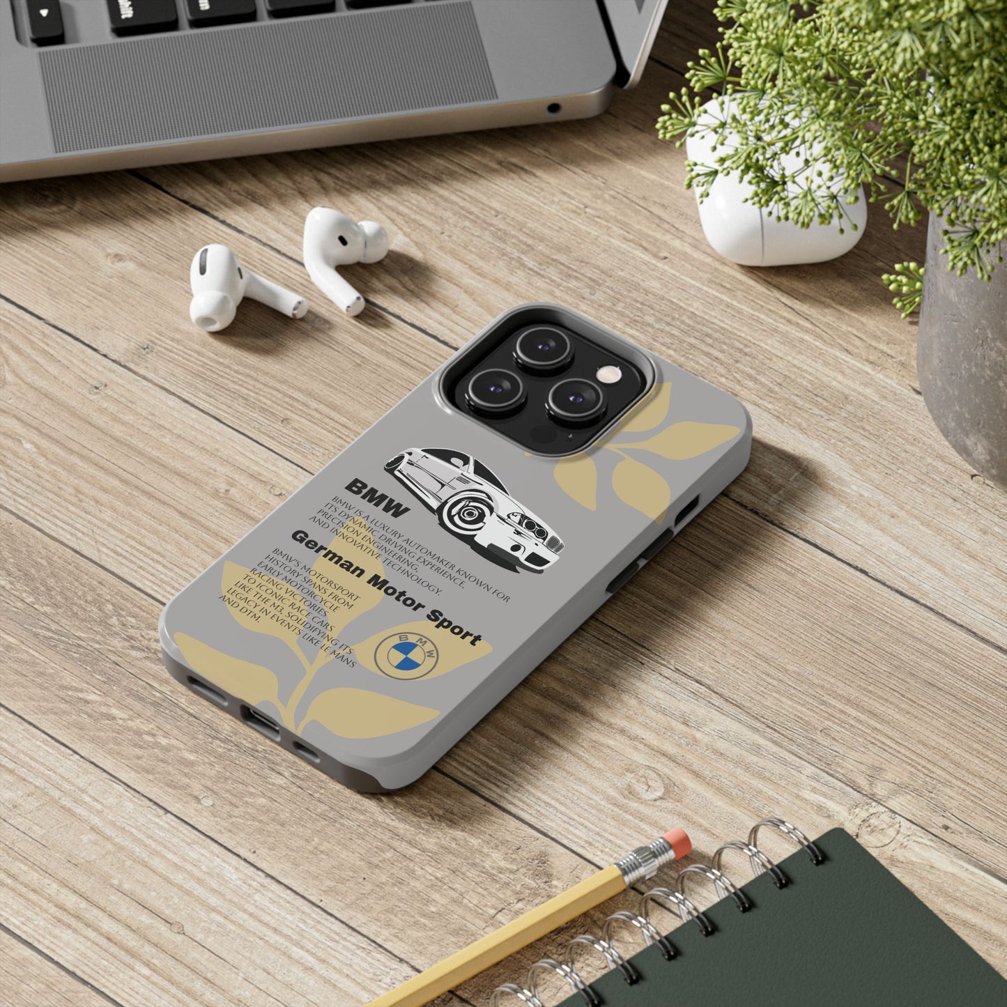 Grey BMW phone case