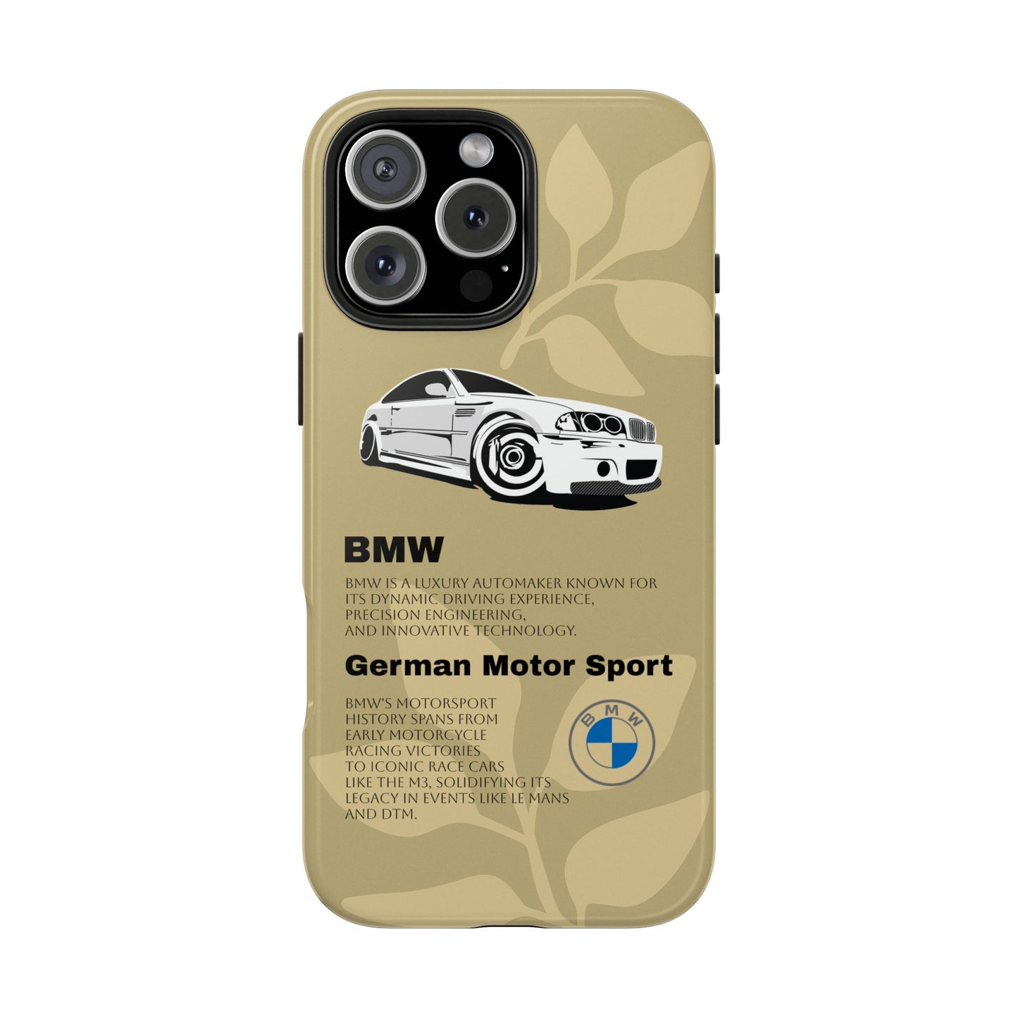 Beige BMW phone case